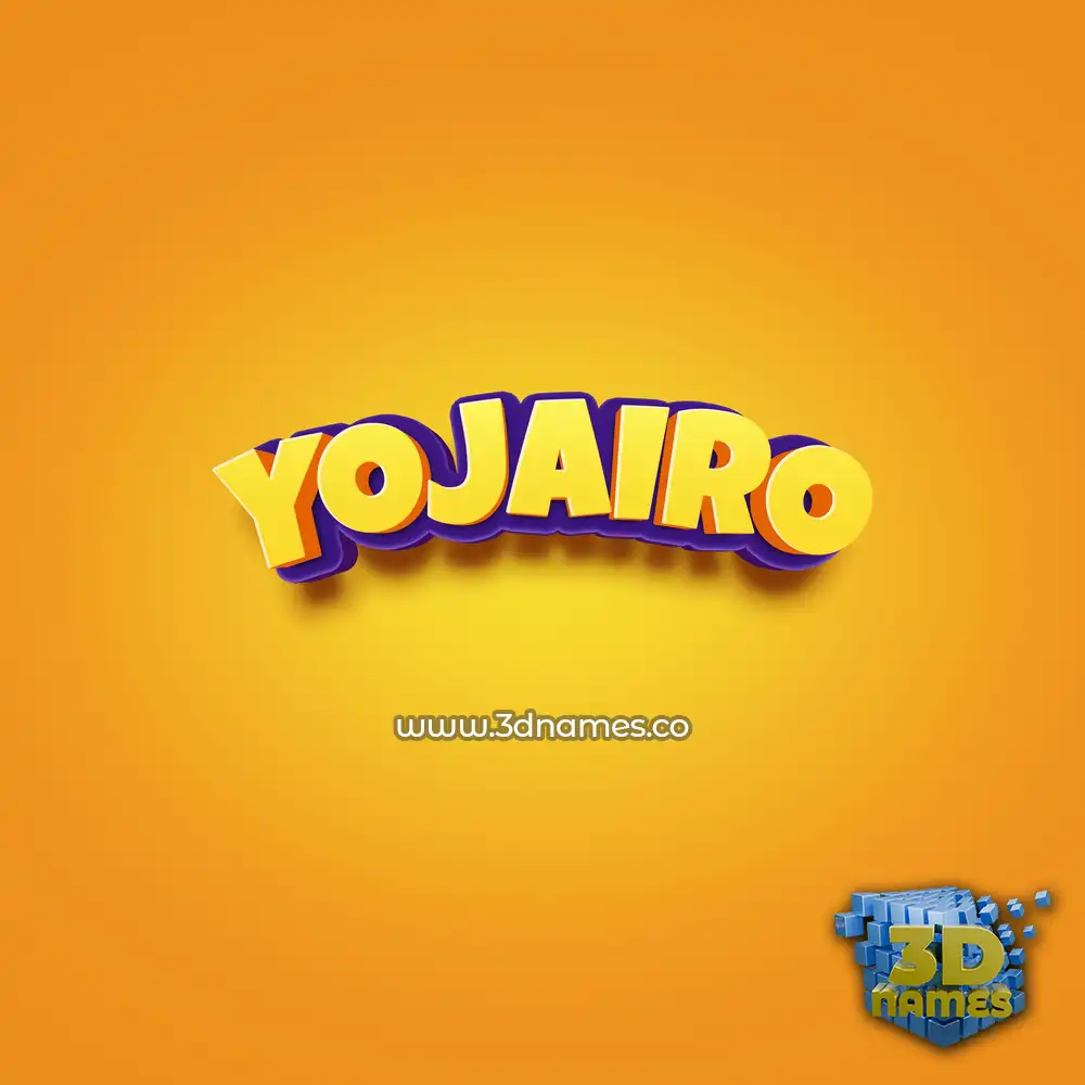 yojairo in Orange Toon style - 3D name wallpaper