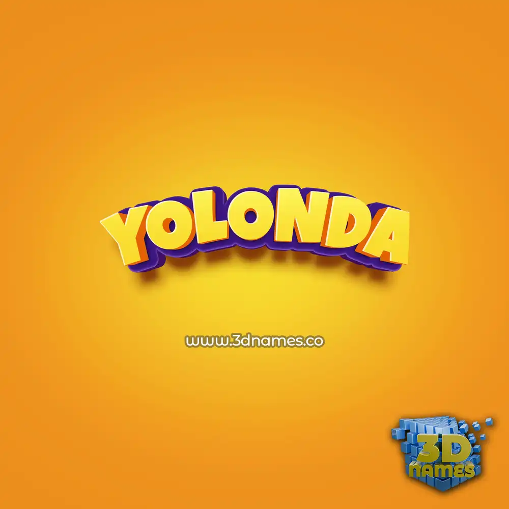 yolonda in Orange Toon style - 3D name wallpaper