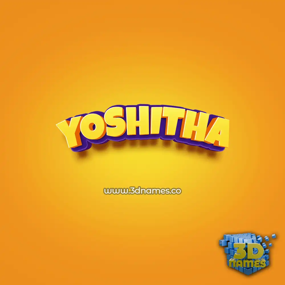 yoshitha in Orange Toon style - 3D name wallpaper