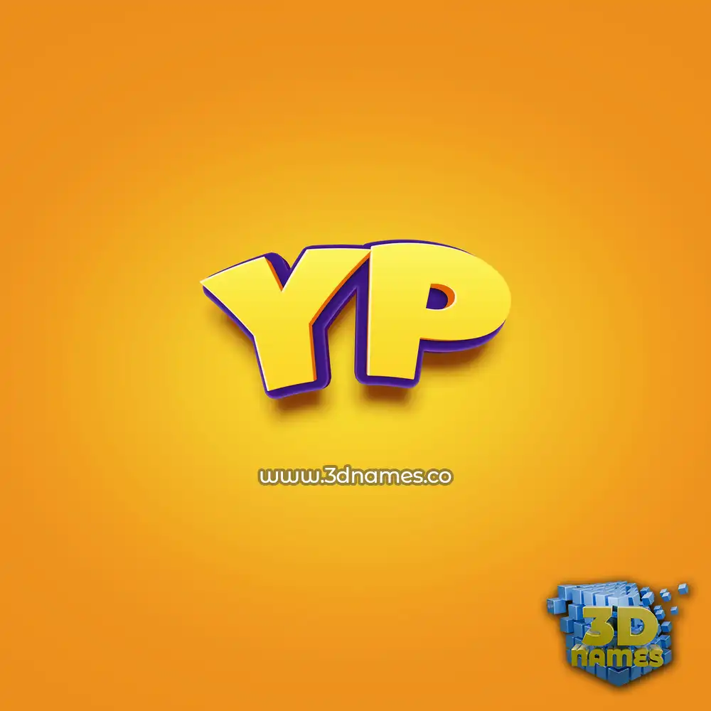 yp in Orange Toon style - 3D name wallpaper