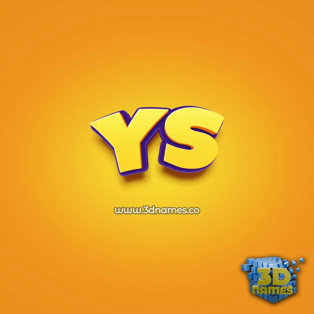 ys in Orange Toon style - 3D name wallpaper