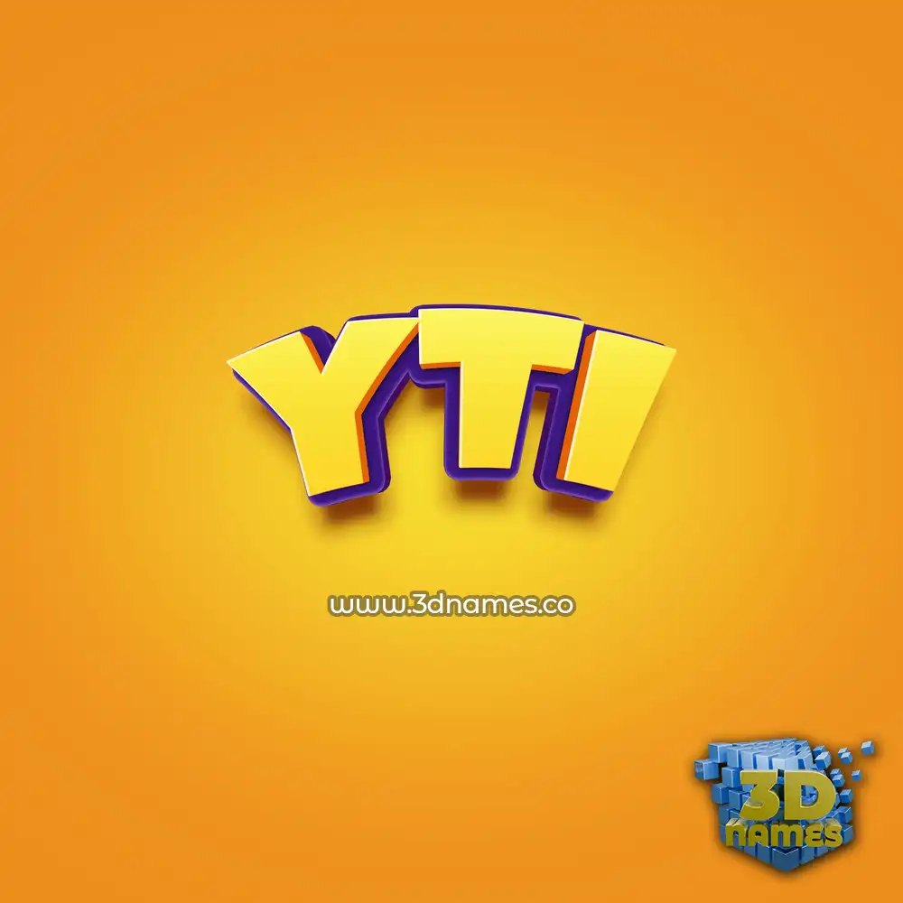 yti in Orange Toon style - 3D name wallpaper