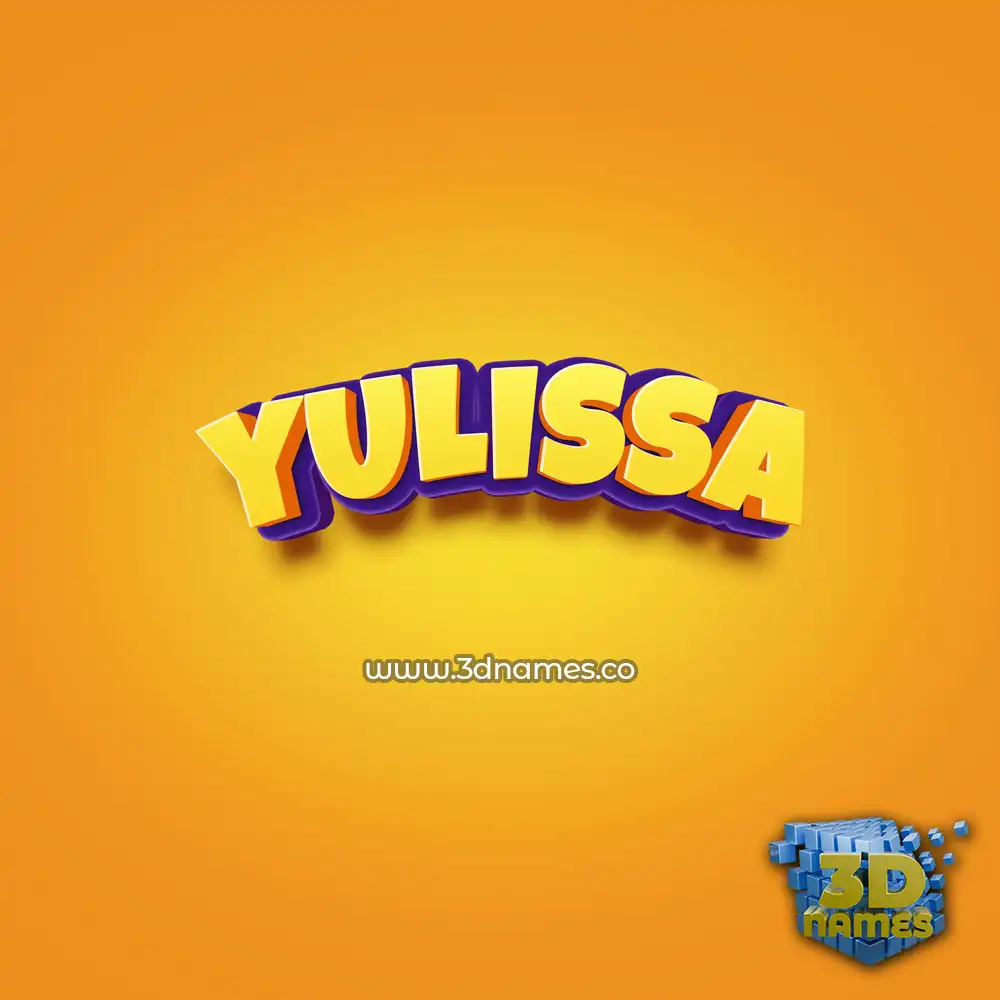 yulissa in Orange Toon style - 3D name wallpaper