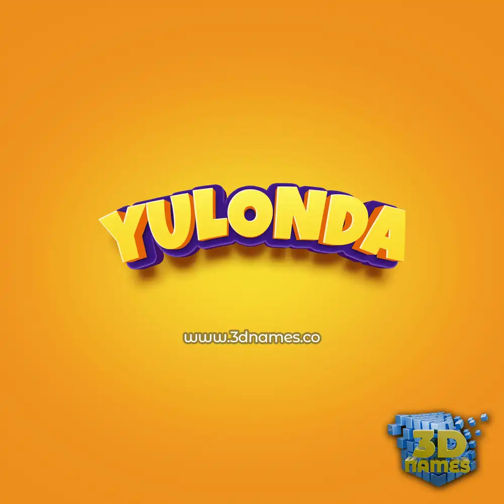 yulonda in Orange Toon style - 3D name wallpaper