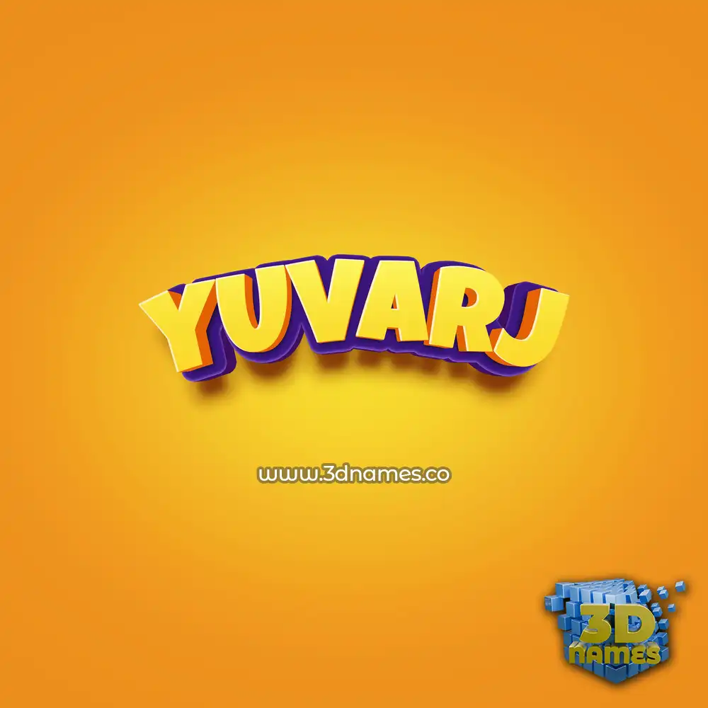 yuvarj in Orange Toon style - 3D name wallpaper