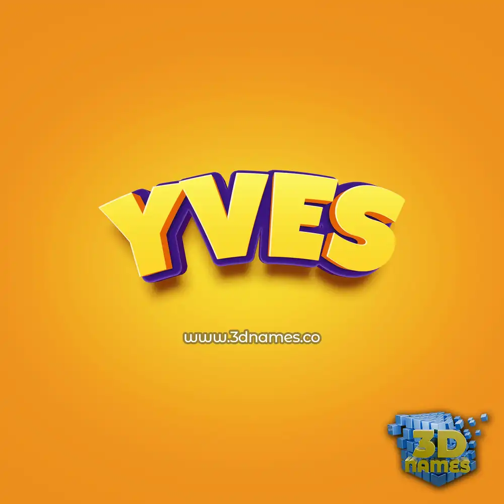 yves in Orange Toon style - 3D name wallpaper