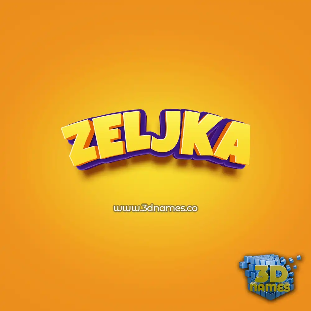 zeljka in Orange Toon style - 3D name wallpaper