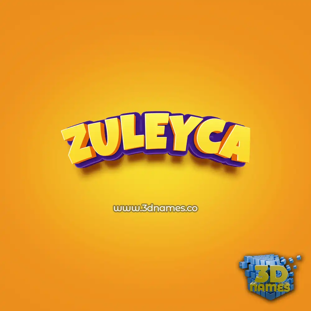 zuleyca in Orange Toon style - 3D name wallpaper