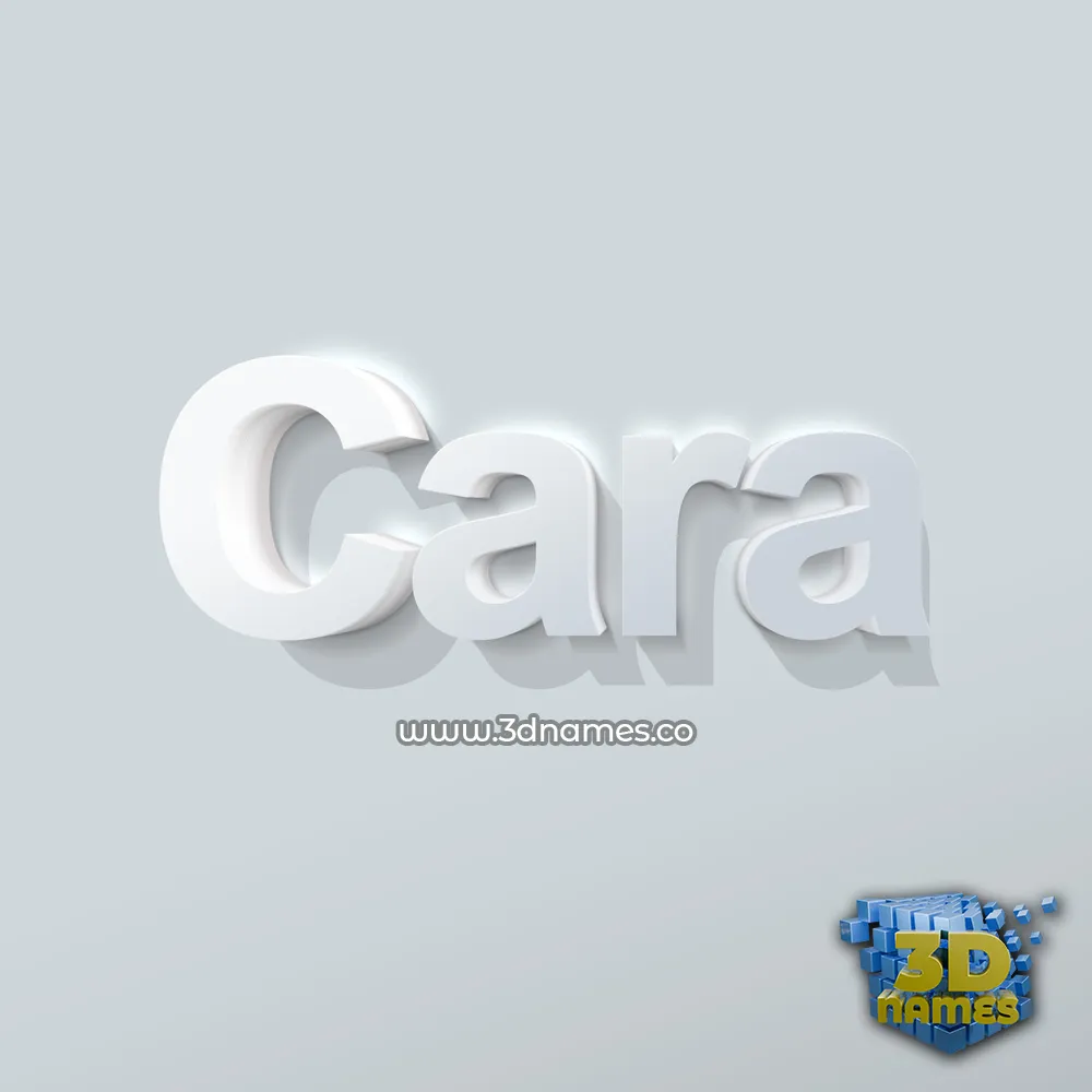 cara in Clean White style - 3D name wallpaper