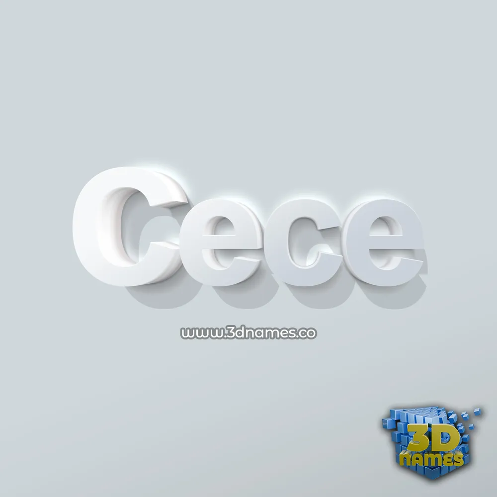 cece in Clean White style - 3D name wallpaper