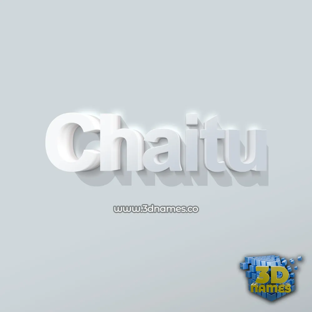 chaitu in Clean White style - 3D name wallpaper