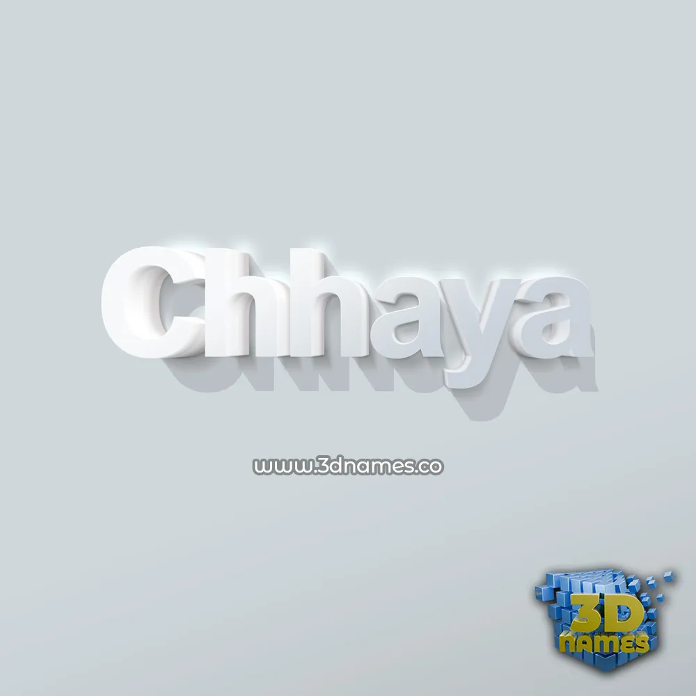 chhaya in Clean White style - 3D name wallpaper