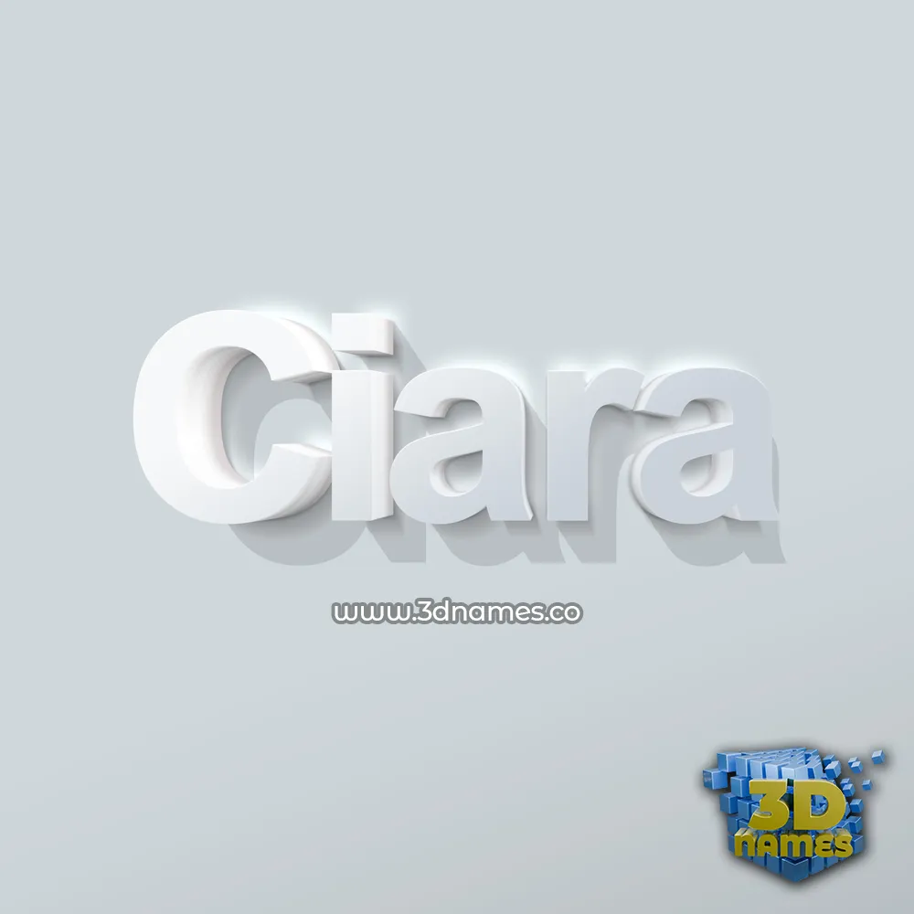 ciara in Clean White style - 3D name wallpaper