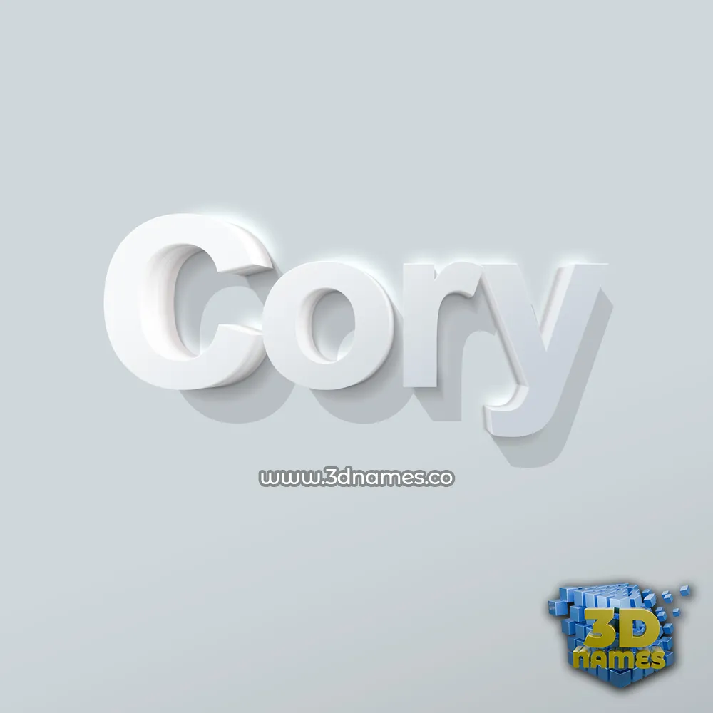 cory in Clean White style - 3D name wallpaper