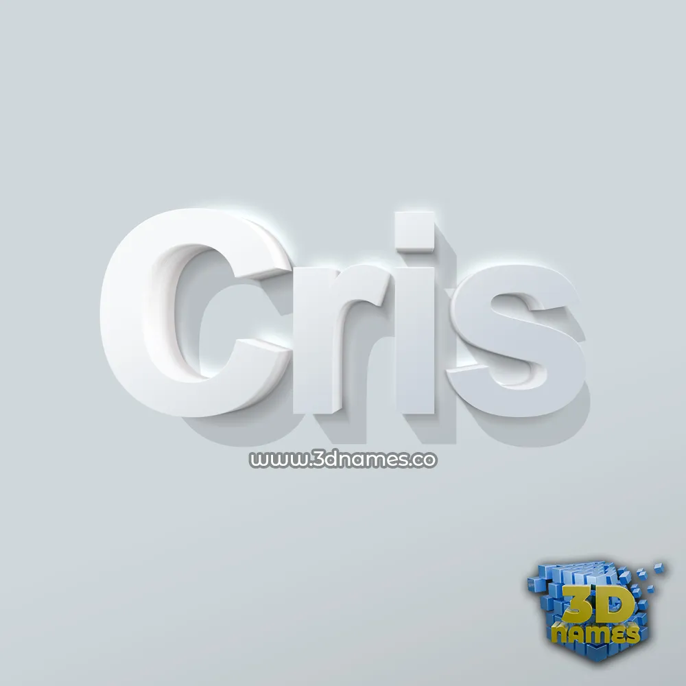 cris in Clean White style - 3D name wallpaper
