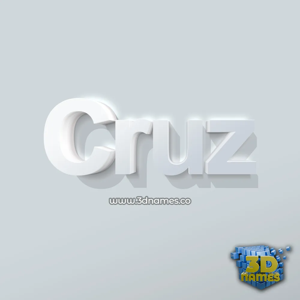 cruz in Clean White style - 3D name wallpaper