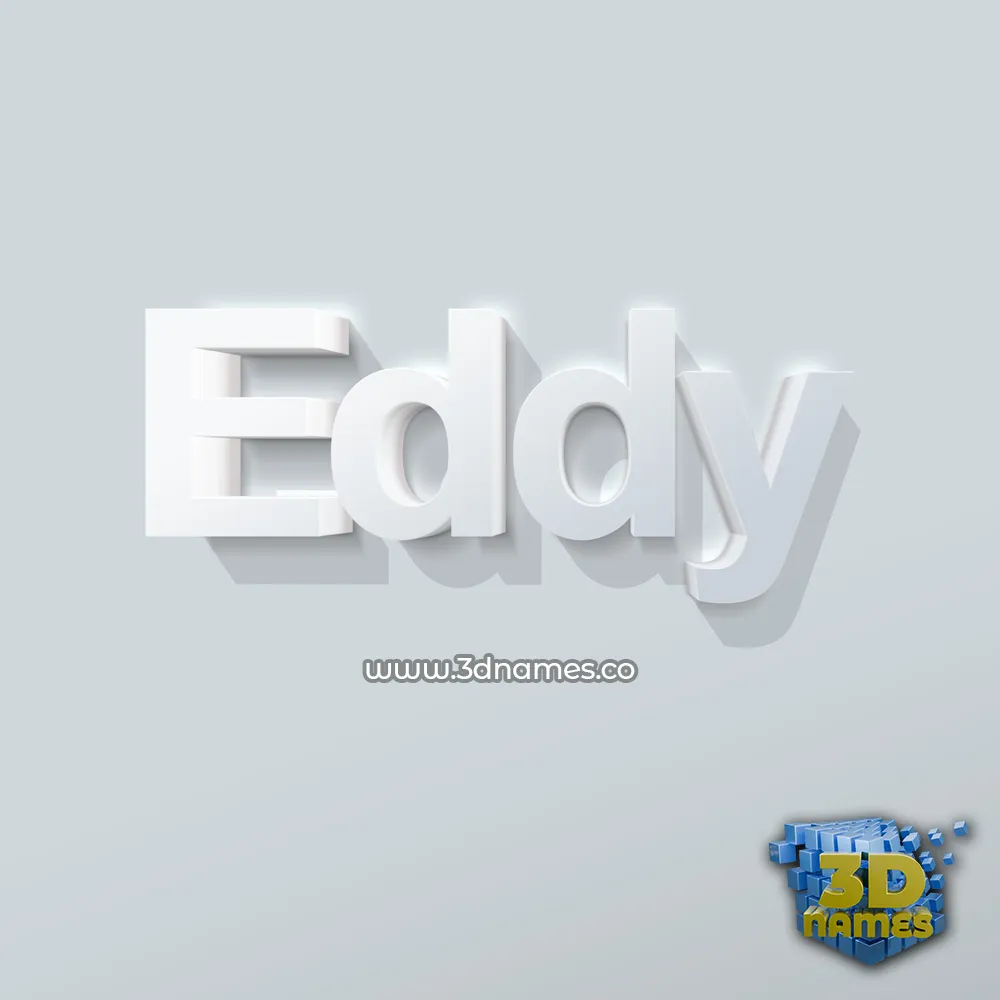 eddy in Clean White style - 3D name wallpaper