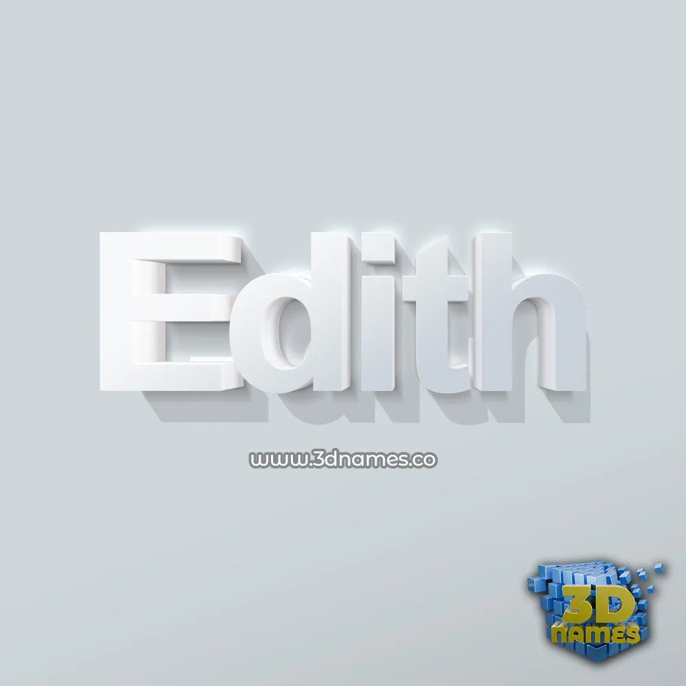 edith in Clean White style - 3D name wallpaper