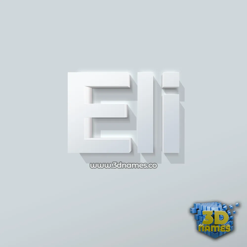 eli in Clean White style - 3D name wallpaper