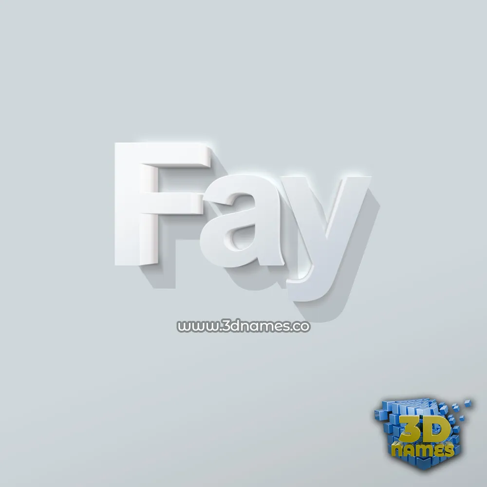 fay in Clean White style - 3D name wallpaper
