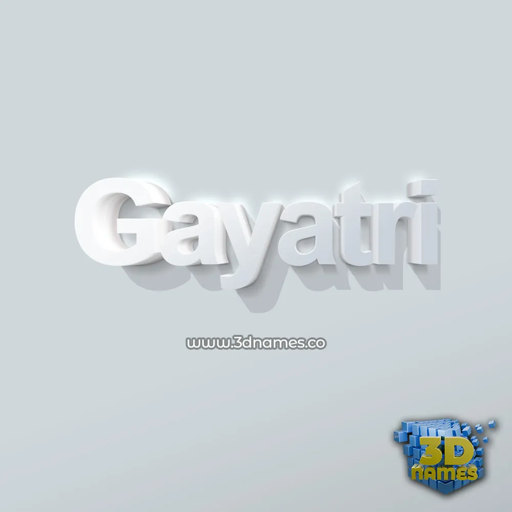 gayatri in Clean White style - 3D name wallpaper
