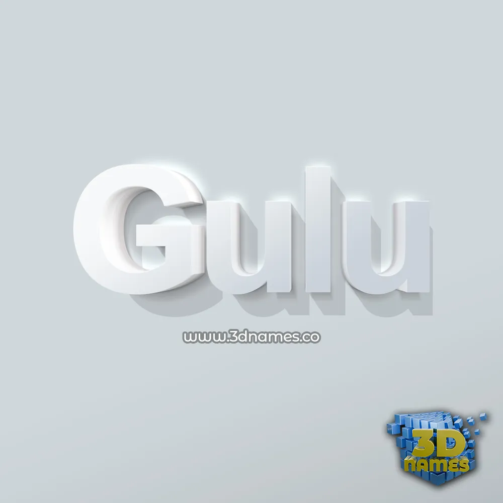gulu in Clean White style - 3D name wallpaper
