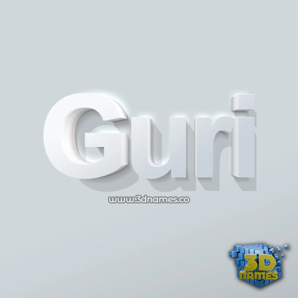 guri in Clean White style - 3D name wallpaper
