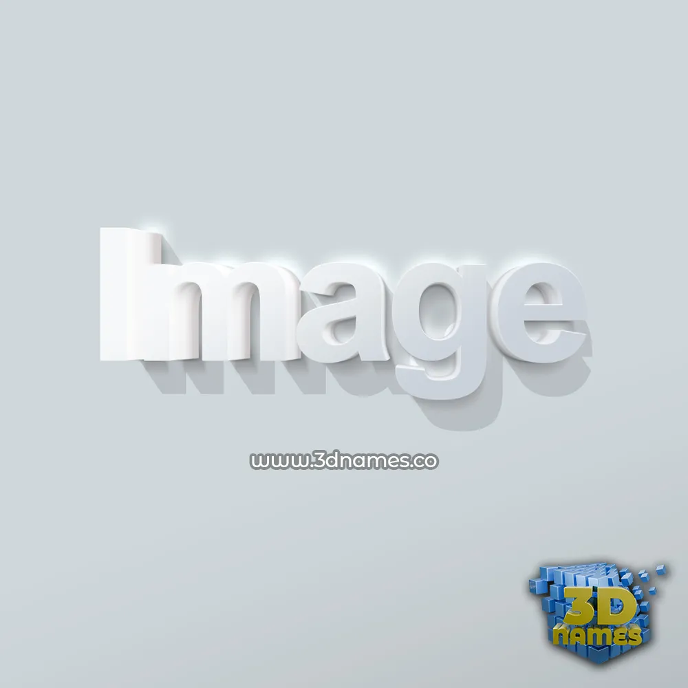 image in Clean White style - 3D name wallpaper