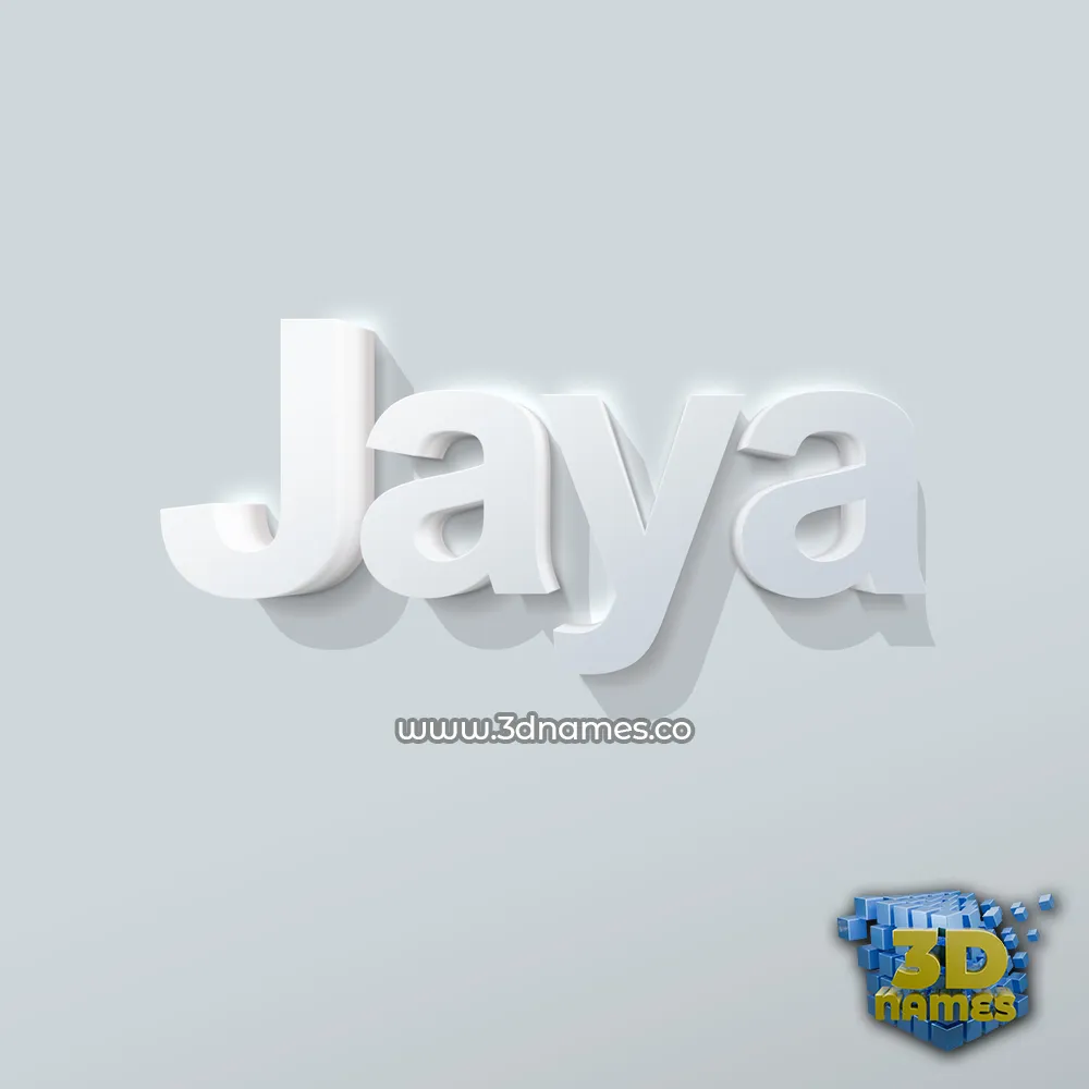 jaya in Clean White style - 3D name wallpaper