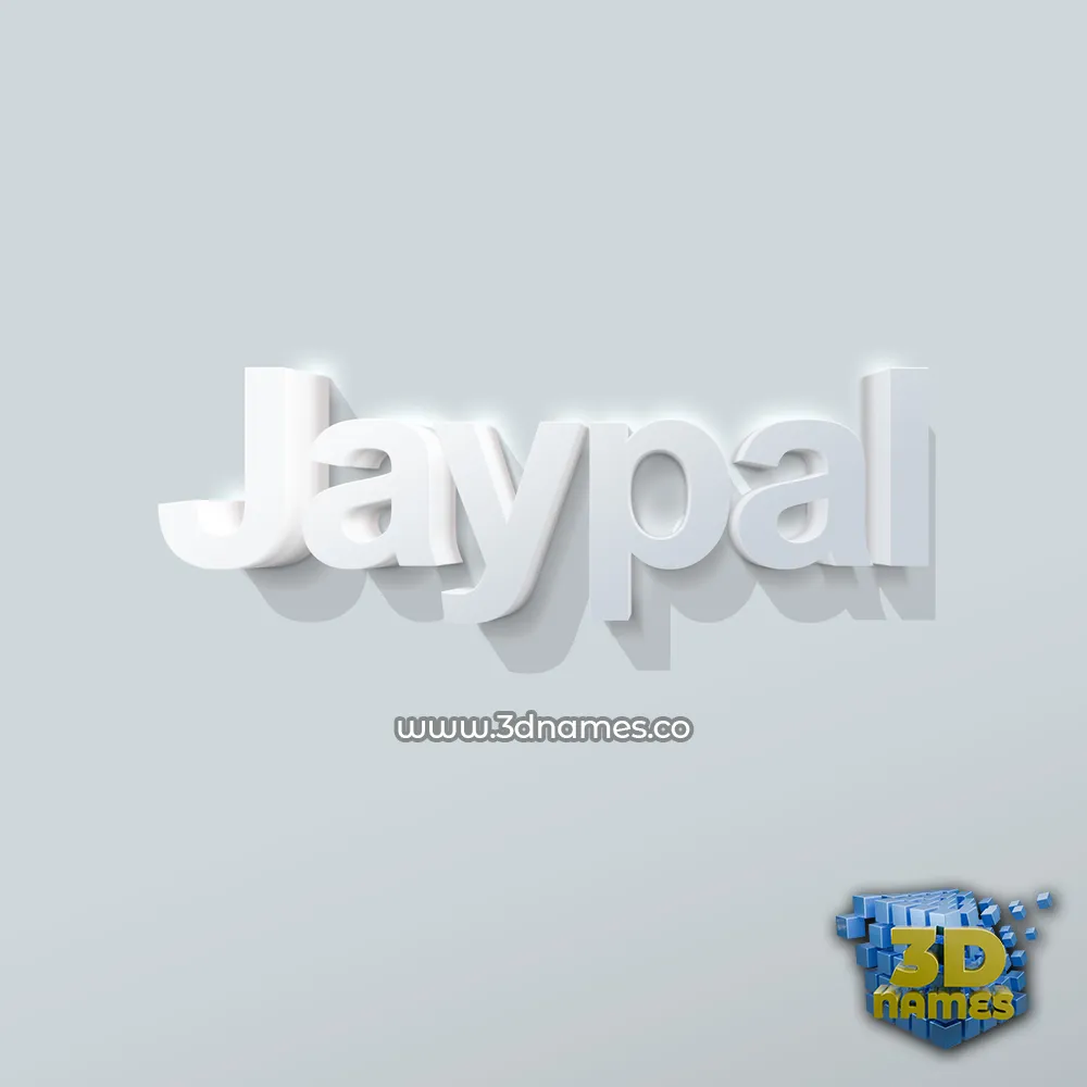 jaypal in Clean White style - 3D name wallpaper