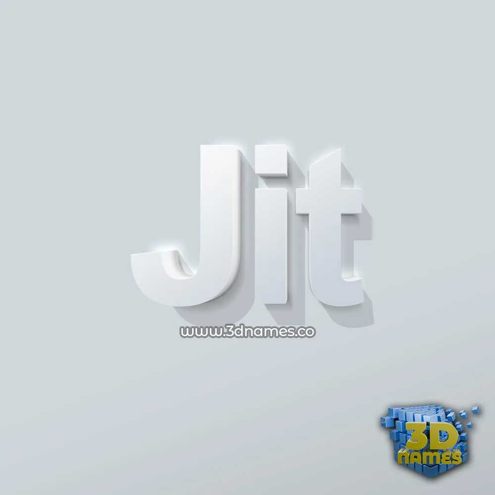 jit in Clean White style - 3D name wallpaper