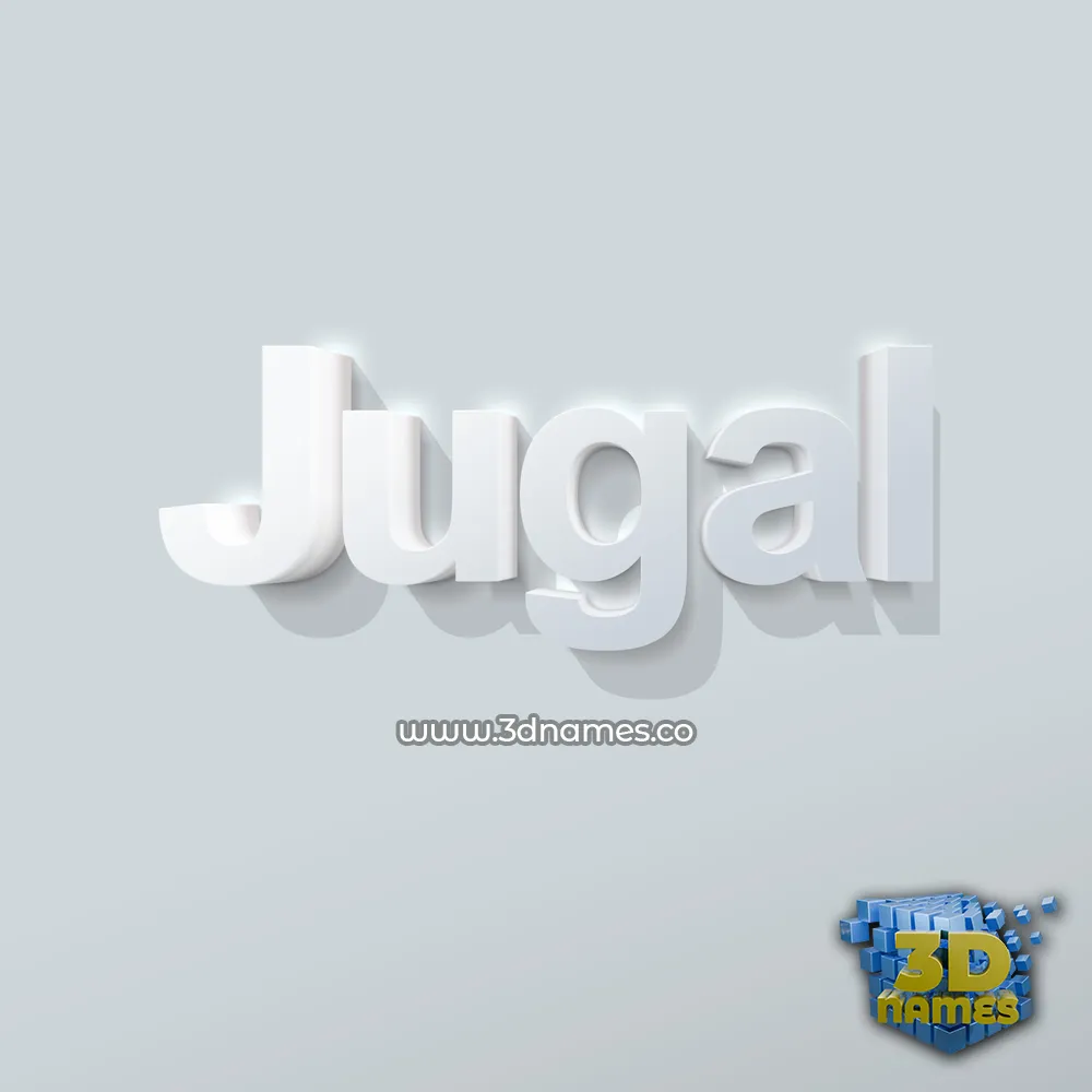 jugal in Clean White style - 3D name wallpaper