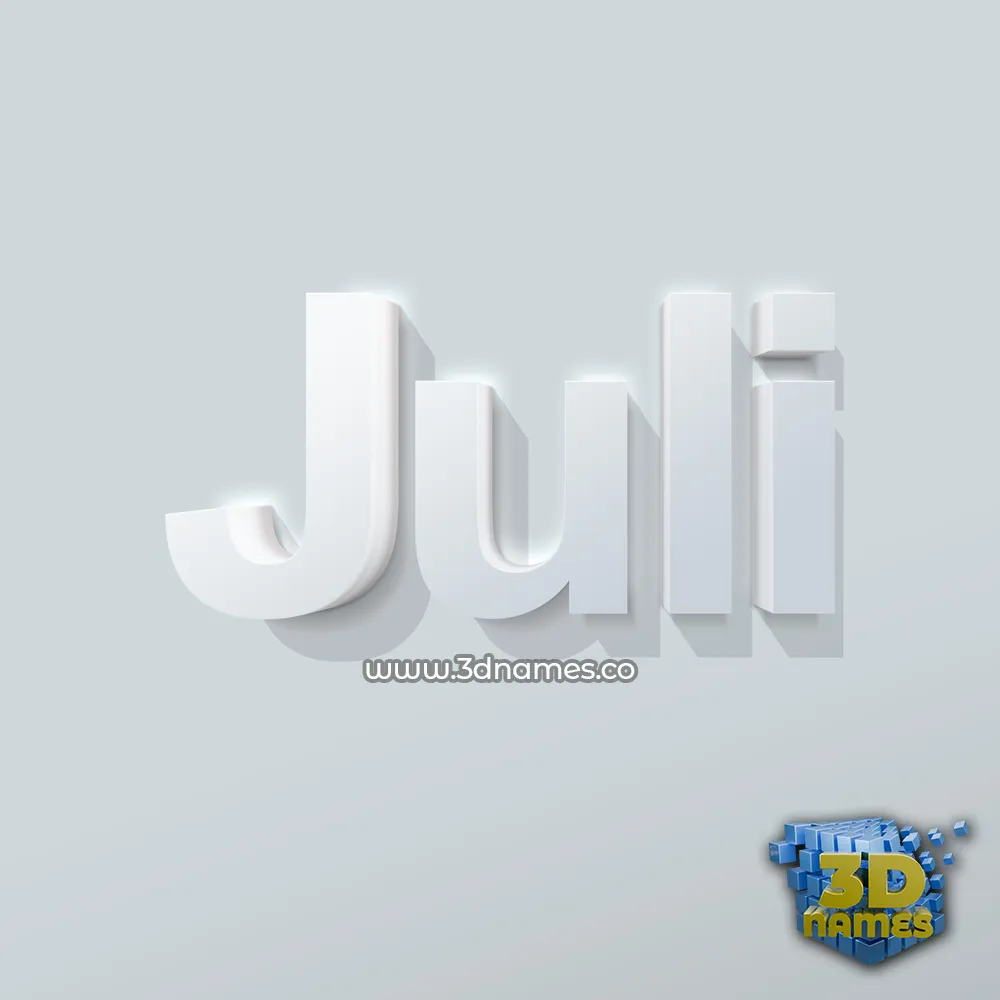 juli in Clean White style - 3D name wallpaper