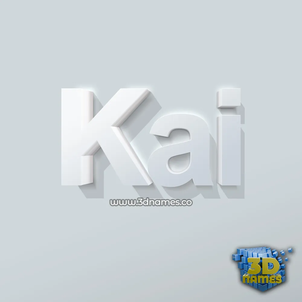 kai in Clean White style - 3D name wallpaper