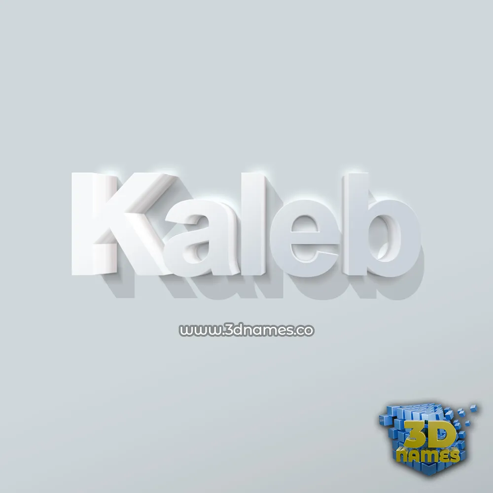 kaleb in Clean White style - 3D name wallpaper