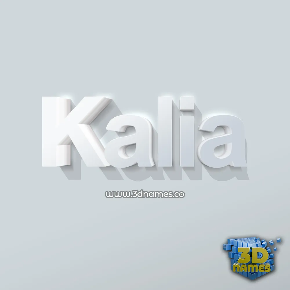 kalia in Clean White style - 3D name wallpaper