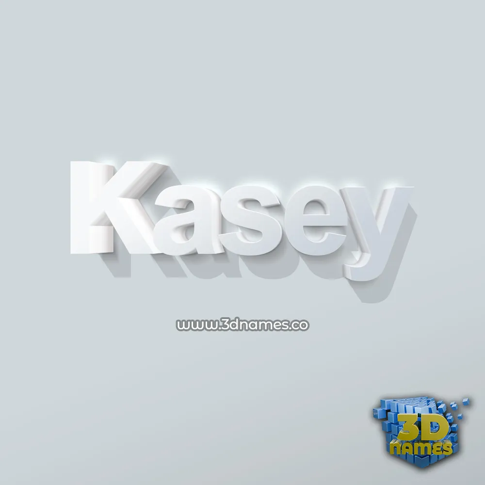 kasey in Clean White style - 3D name wallpaper