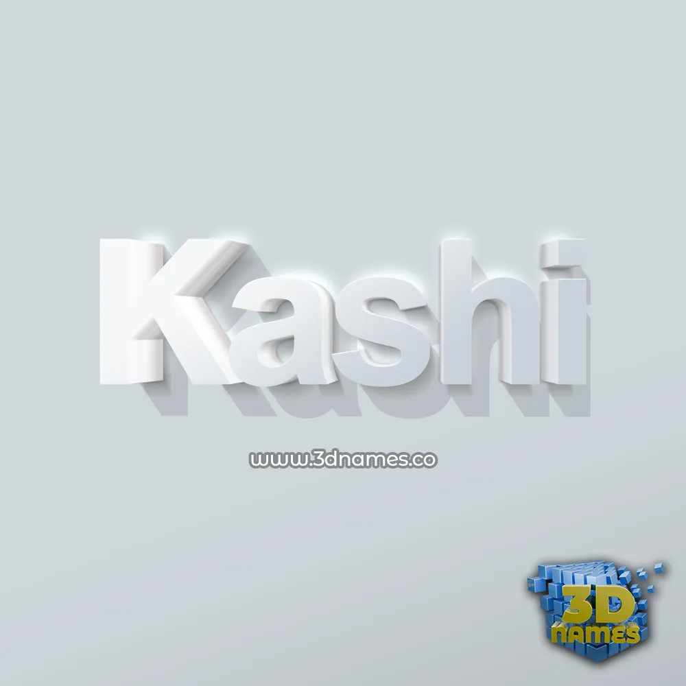 kashi in Clean White style - 3D name wallpaper