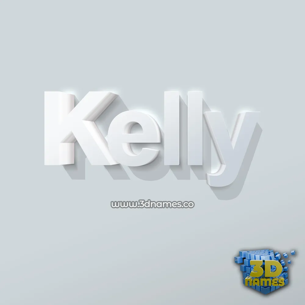 kelly in Clean White style - 3D name wallpaper