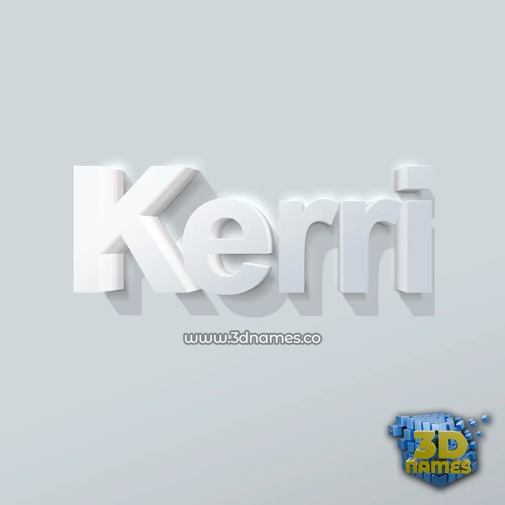 kerri in Clean White style - 3D name wallpaper