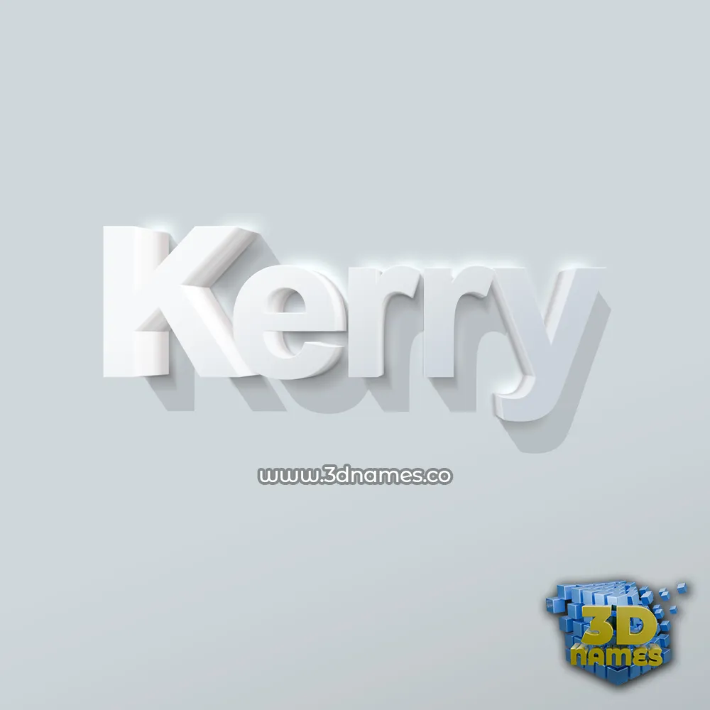 kerry in Clean White style - 3D name wallpaper