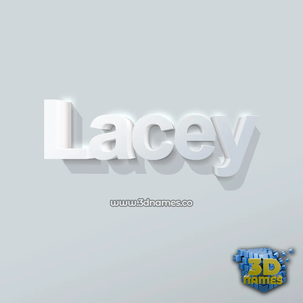 lacey in Clean White style - 3D name wallpaper