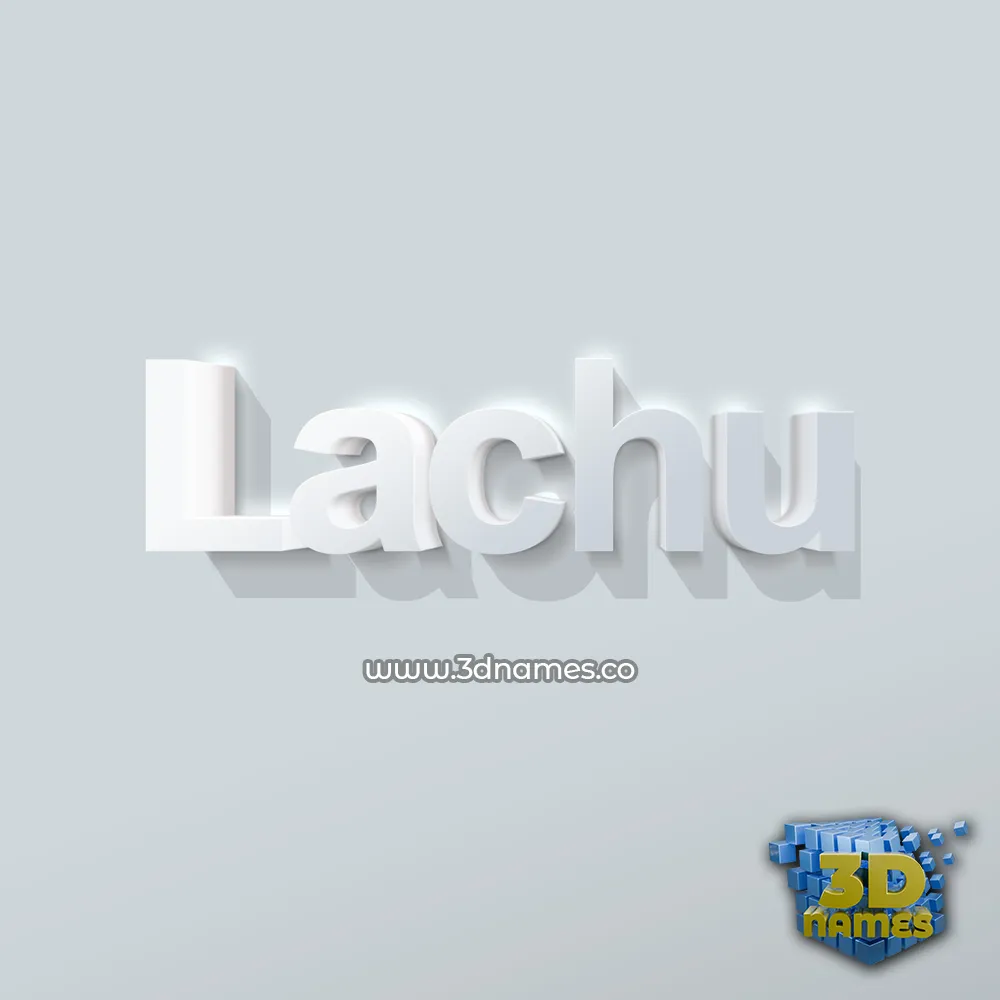 lachu in Clean White style - 3D name wallpaper