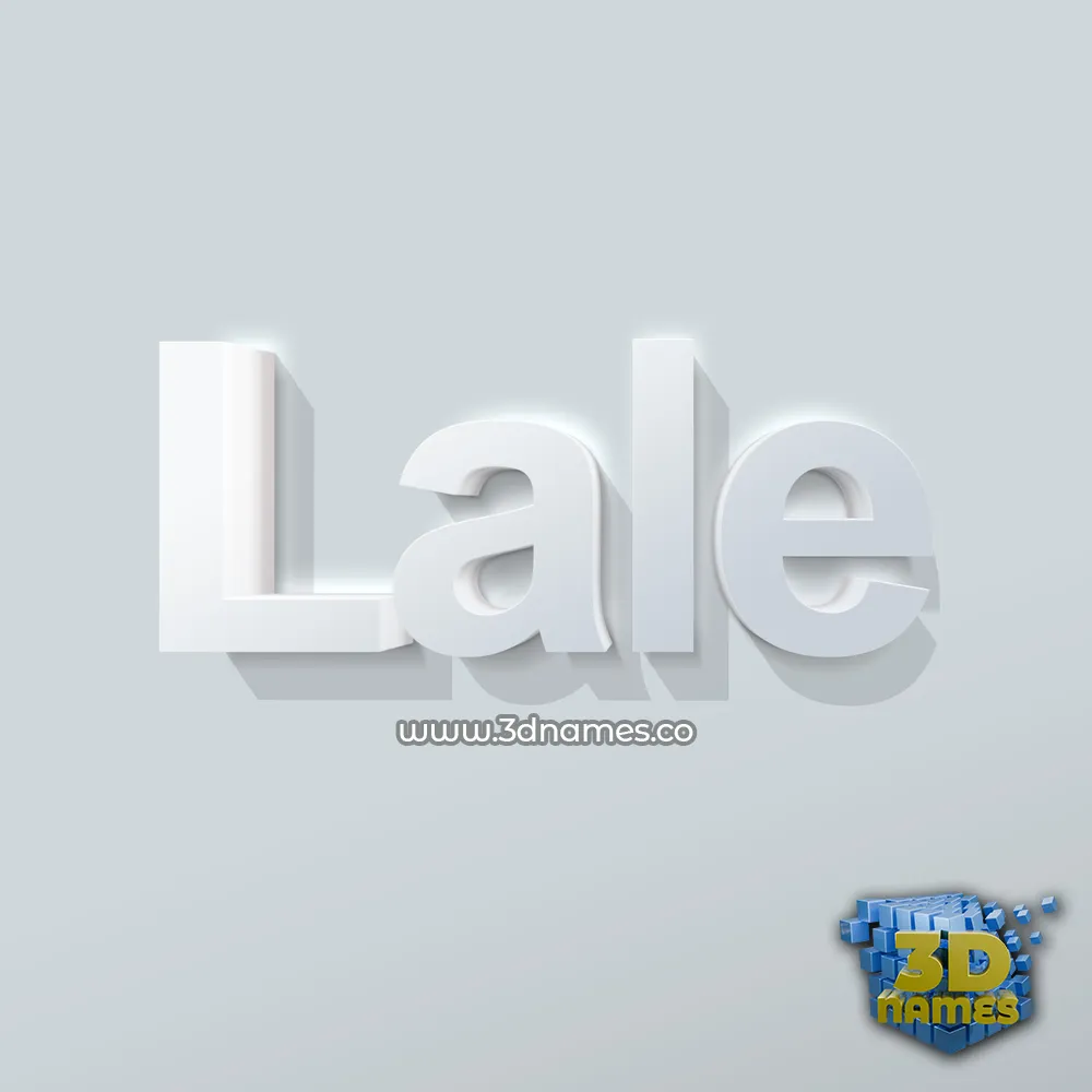 lale in Clean White style - 3D name wallpaper