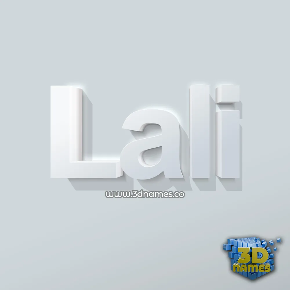 lali in Clean White style - 3D name wallpaper