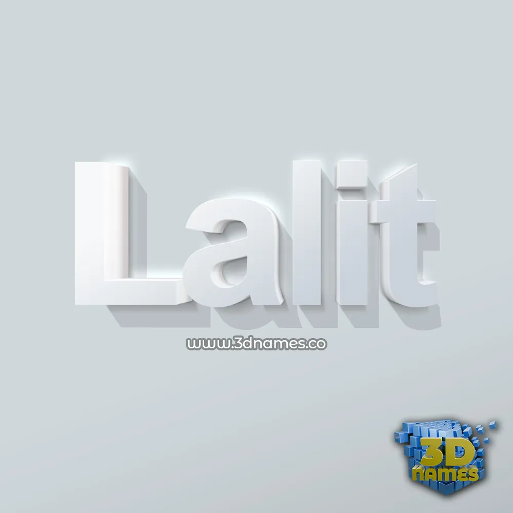 lalit in Clean White style - 3D name wallpaper