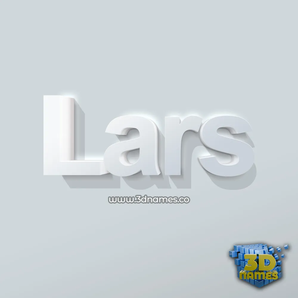 lars in Clean White style - 3D name wallpaper