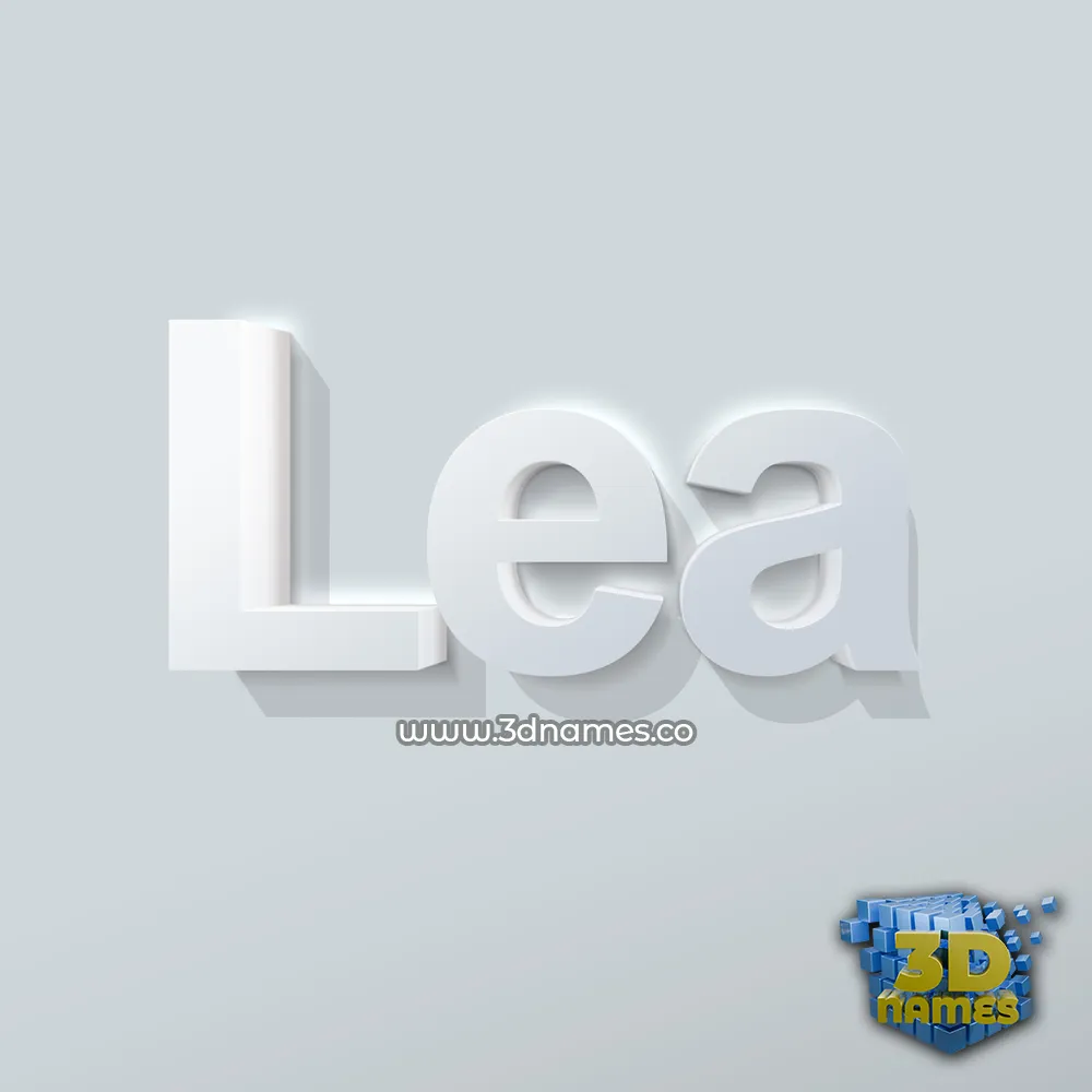 lea in Clean White style - 3D name wallpaper