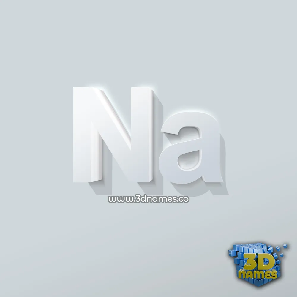 na in Clean White style - 3D name wallpaper
