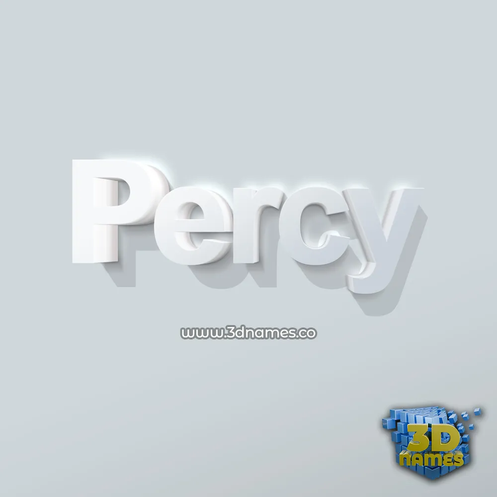 percy in Clean White style - 3D name wallpaper